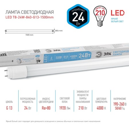 LED LED era Standard "Pipe", 24 W, G13, 2100 lm-1