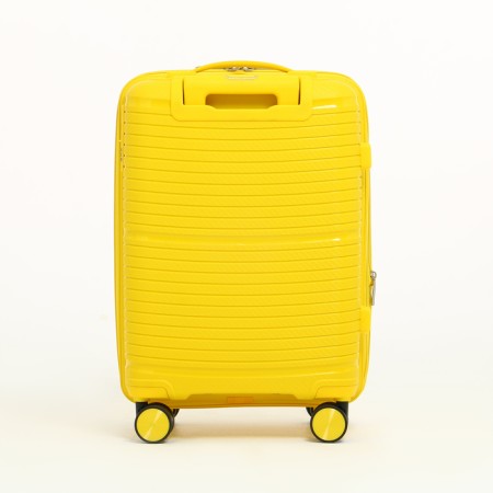 Small suitcase 20 "On a zipper, code castle, 4 wheels, yellow color-2