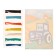 Set for creativity. Picture from sand. Fresco "Tractor in the field"