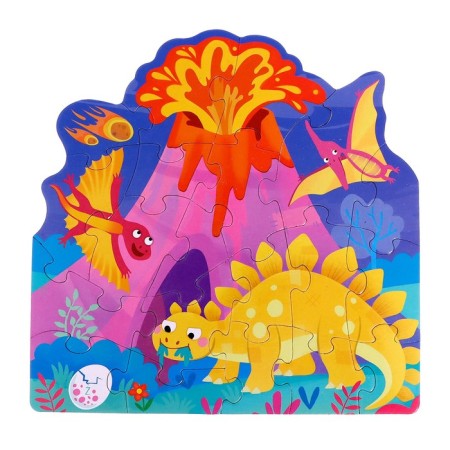 Figure puzzles 4 in 1 "world of dinosaurs", 9,12,15.20 elements-4