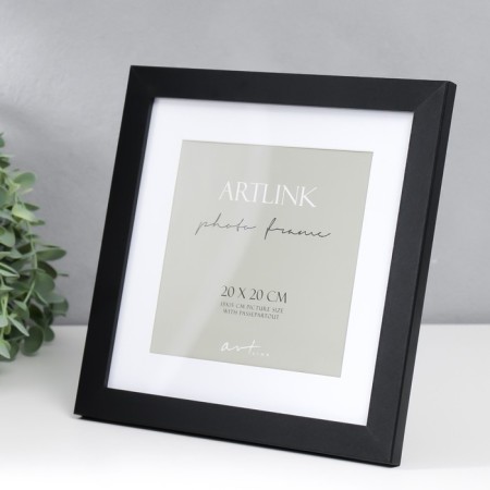 Photo frame MDF "Ellis" 20x20 cm with a paspartm, black-1