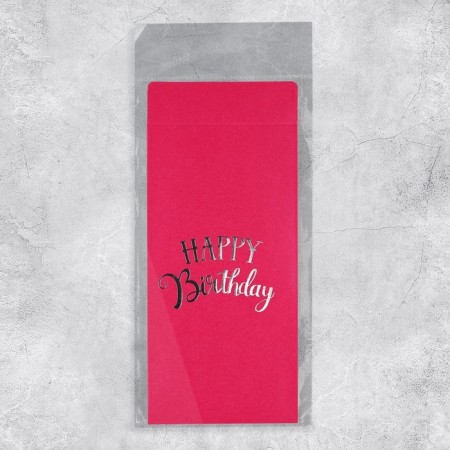Gift envelope, "Happy Birthday", embossing, designer paper, 11 × 22 cm-6