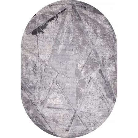 Oval Carbon Karmen Hali Armina, size 80x150 cm, color Grey/Grey