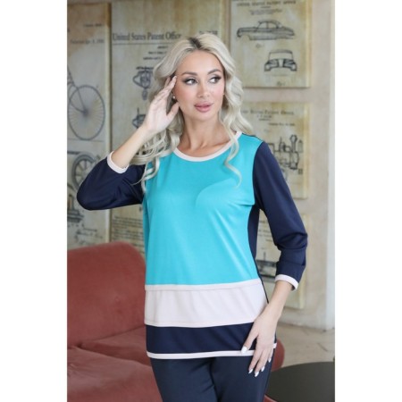 Female jumper, size 46, turquoise color-8