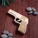 Souvenir wooden pistol is an elastic band, shoots with elastic bands