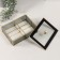 Casket Glass with a metal frame "Laconism" Transparent black 16x22x9 cm