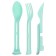 Set of cutting devices Maclay: spoon, fork, knife, plastic, green color