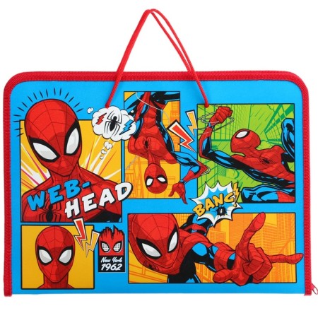 Plastic folder with A4 handles, on lightning, Spider-Man-5