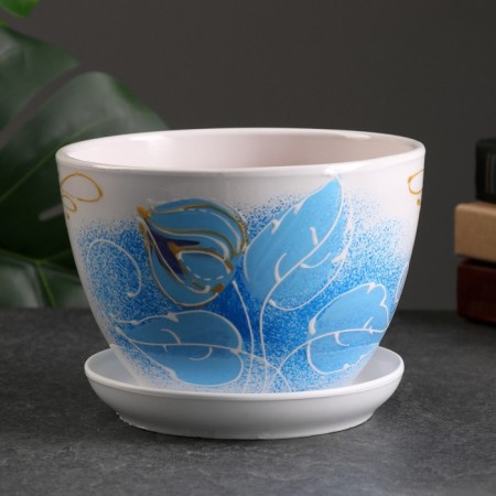 Pot floral prayer blue 1.65 liters