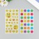 Smiley plastic sticker mix 9.5x17.5 cm