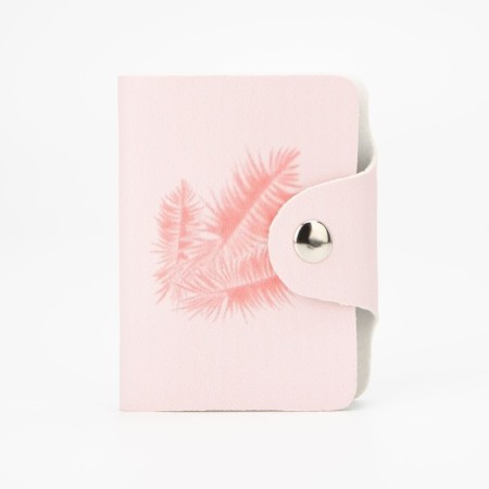 Button business card, 20 cards, pink color