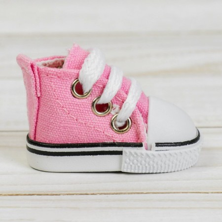 Doll sneakers, sole length 5 cm, pale pink color-1
