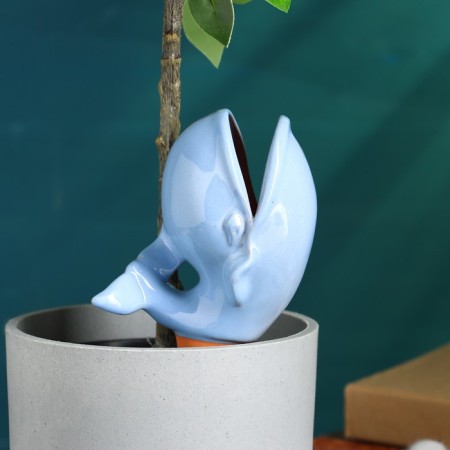 Irrigation for indoor and garden plants "Kit" Kungur ceramics, 0.2 l, 19 cm, blue