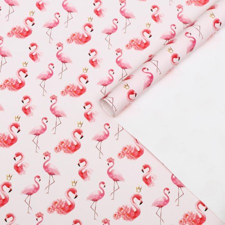 A set of paper glossy "flamingos", 2 sheets 50 × 70 cm
