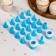 Set of pastry nozzles, D = 2.5 cm, 21 pcs, adapter 3 cm, color mix
