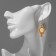 Earrings Assorted "Joy" mirror, beige color in silver