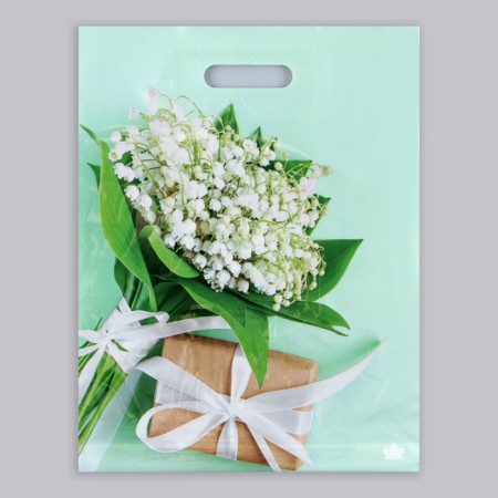 Package "Spring valley", polyethylene with a cut pen, 40x31 cm, 60 μm-1