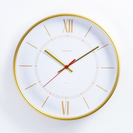 Wall clock, series: interior "Edith" d = 30.5 cm, gold