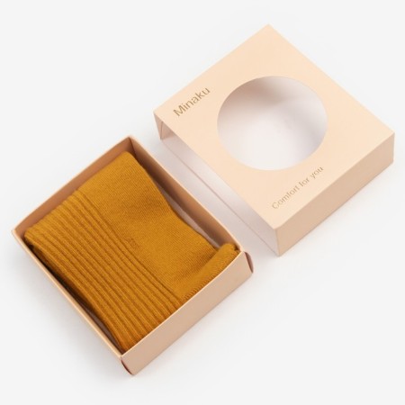 Women's socks minku yellow color, size 36-39 (23-25 ​​cm)