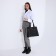 Soper bag with zipper, black color