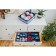 Organizer for storing linen of the Dolyan "Wave", 7 departments, 34 × 30 × 8 cm, blue color