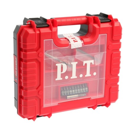 Drill-shuruvret P.I.T. PSR18-D4, Brightless, shock, 20 V, 2x1.5 Ach, Li-Lon, 40 Nm, case-8