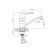 BouOU B8282-14A kitchen mixer, pour 145 mm, 40 mm cartridge, brass, chrome
