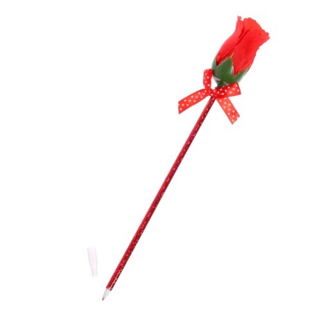 Calligrata "rose" handle, ball, blue ink, mix-1