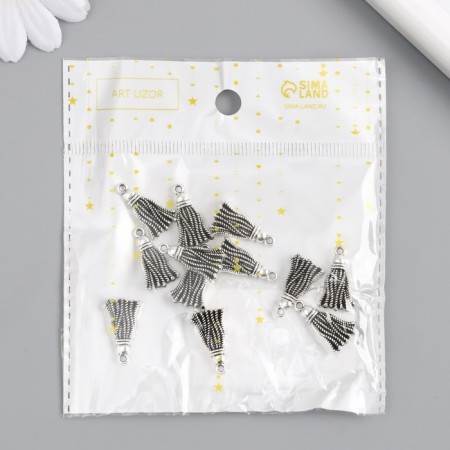 Decor for creativity Metal "Brush" silver 2x1.2 cm-3