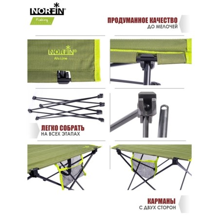 Folding Norfin Luom Compact NF ALU 57x45-9