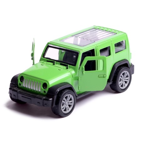 Metal car "Cruiser", 1:48, inertia, doors open, green color-3