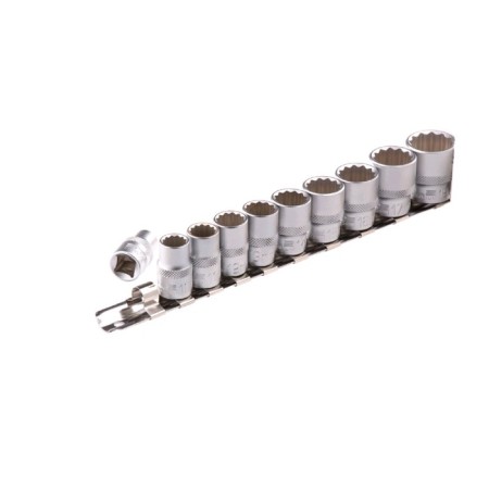 Set of end heads Stels 13607, 3/8 ", twelve-sided, CRV, 8-19 mm, 10 pcs.-2