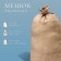 Jute bag, 50 × 90 cm, density 260 g/m², weaving 46 × 34 threads, with ties