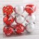 Set of balls plastic D-6 cm, 9 pcs "Allegrro Christmas trees" red silver