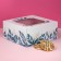 Self -charged box, with a window, "flow of flowers" 19 x 19 x 9 cm