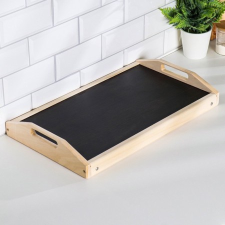Breakfast table with folding handles, 50 × 30cm, from linden-3