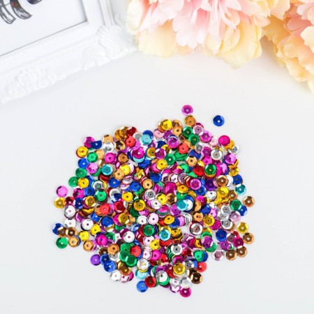 Sequins for creativity "Classic", mix, 6 mm, 30 g