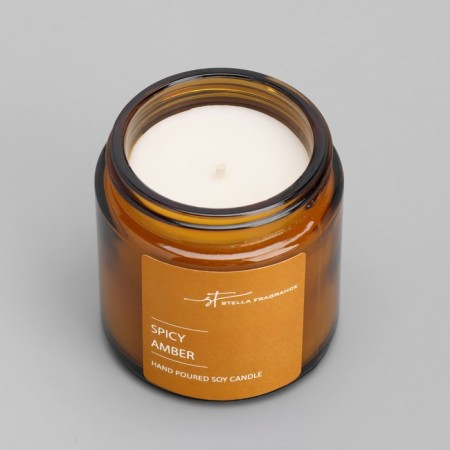 Aromatic candle in the bank "ST Spicy Amber", 90 g-3