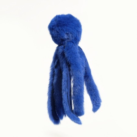 A toy for cats "octopuses" from artificial fur, up to 19 cm, blue-2