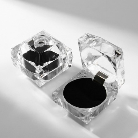 Case plastic under the Ring "Diamond", 3.5 × 3.8, insert black-2