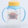 A bottle for feeding "Trend. Dogs ”, classic throat, 150 ml., 3 months, cylinder, with handles, blue color