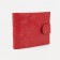 Women's wallet on the button, red color