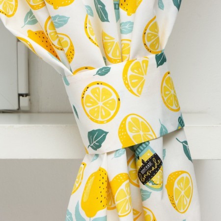 Curtains for the kitchen Ethel Lemonada 149x180 cm - 2 pcs, grabbing - 2 pcs, 80% HL, 20% PE-2