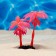 The artificial aquarium "palm tree", luminous, 14 cm, red