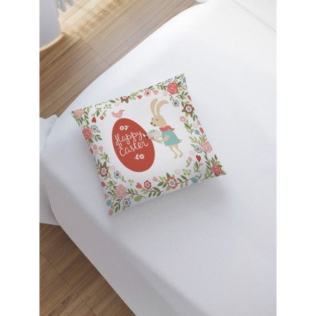 Decorative pillowcase "Easter bunny-artist", on a zipper, size 45x45 cm-1