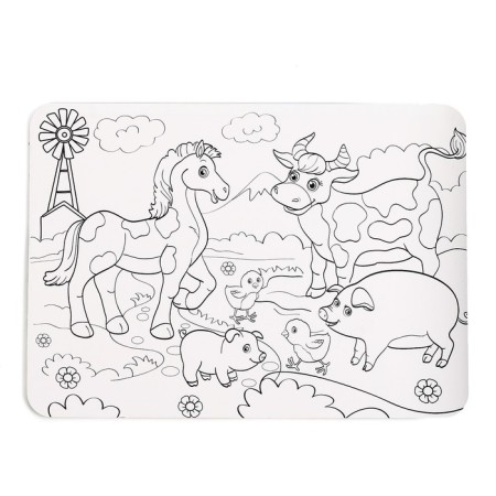 Puzzle in the frame "On the farm", 34 parts + coloring-2