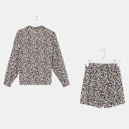 Pajamas (shorts, jacket) KAFTAN, White, p. 48-50-9