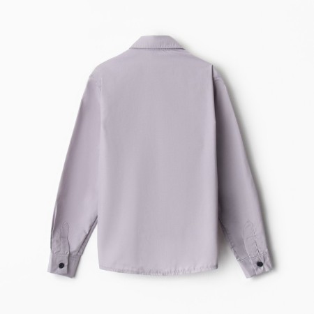 School shirt for a boy, gray color, height 134 cm-3
