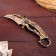 Knierambit knife "Lizards", blade 6 cm, with a latch