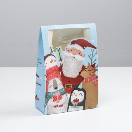 Folding box “With New Happiness”, 15 x 7 x 22 cm, New Year-2